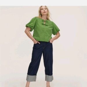 Women’s High Rise Straight Leg Wide Cuff Jeans - kate spade New York x Target
